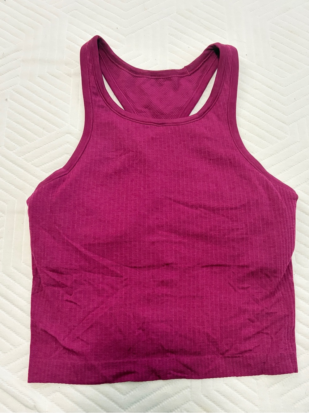lululemon athletica Ribbed Crop Ebb to Street Racerback Tank - Magenta